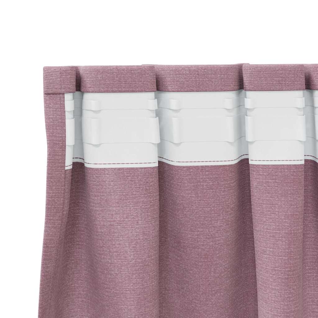 Curtains with Curtains 2 pcs Dark pink 140 x 225 cm Velvet