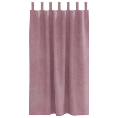 Curtains with Curtains 2 pcs Dark pink 140 x 175 cm Velvet