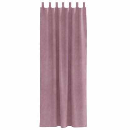 Curtains with Curtains 2 pcs Dark pink 140 x 225 cm Velvet
