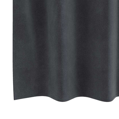 Curtains with Curtains 2 pcs Light grey 140 x 140 cm Velvet