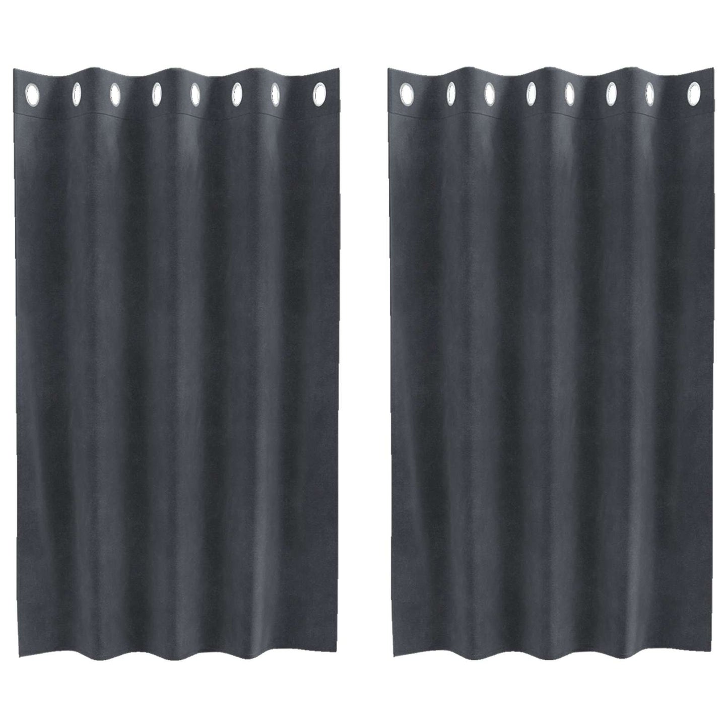 Blackout Curtains 2 pcs Light Grey 140 x 140 cm Velvet