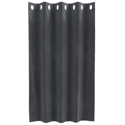 Curtains with Curtains 2 pcs Light grey 140 x 140 cm Velvet