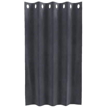 Blackout Curtains 2 pcs Light Grey 140 x 140 cm Velvet