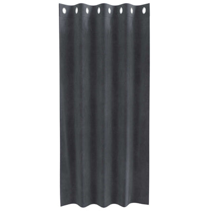 Blackout Curtains 2 pcs Light Grey 140 x 175 cm Velvet