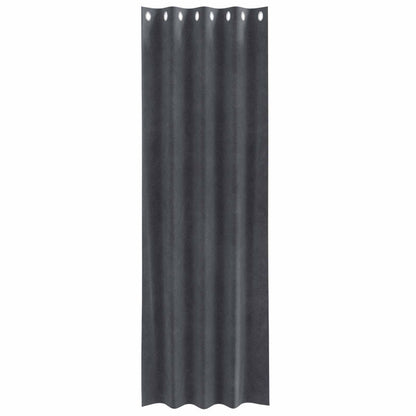 Blackout Curtains 2 pcs Light Grey 140 x 260 cm Velvet