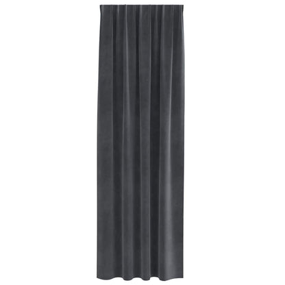 Curtains with Curtains 2 pcs Light Grey 140 x 260 cm Velvet