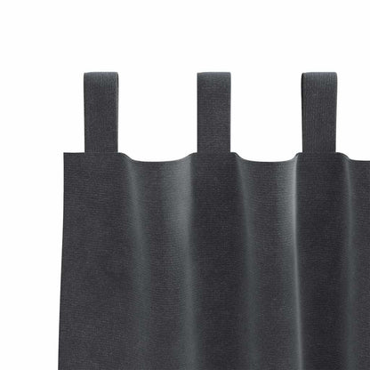 Curtains with Curtains 2 pcs Light grey 140 x 140 cm Velvet