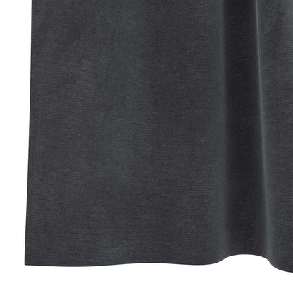 Curtains with Curtains 2 pcs Light grey 140 x 260 cm Velvet