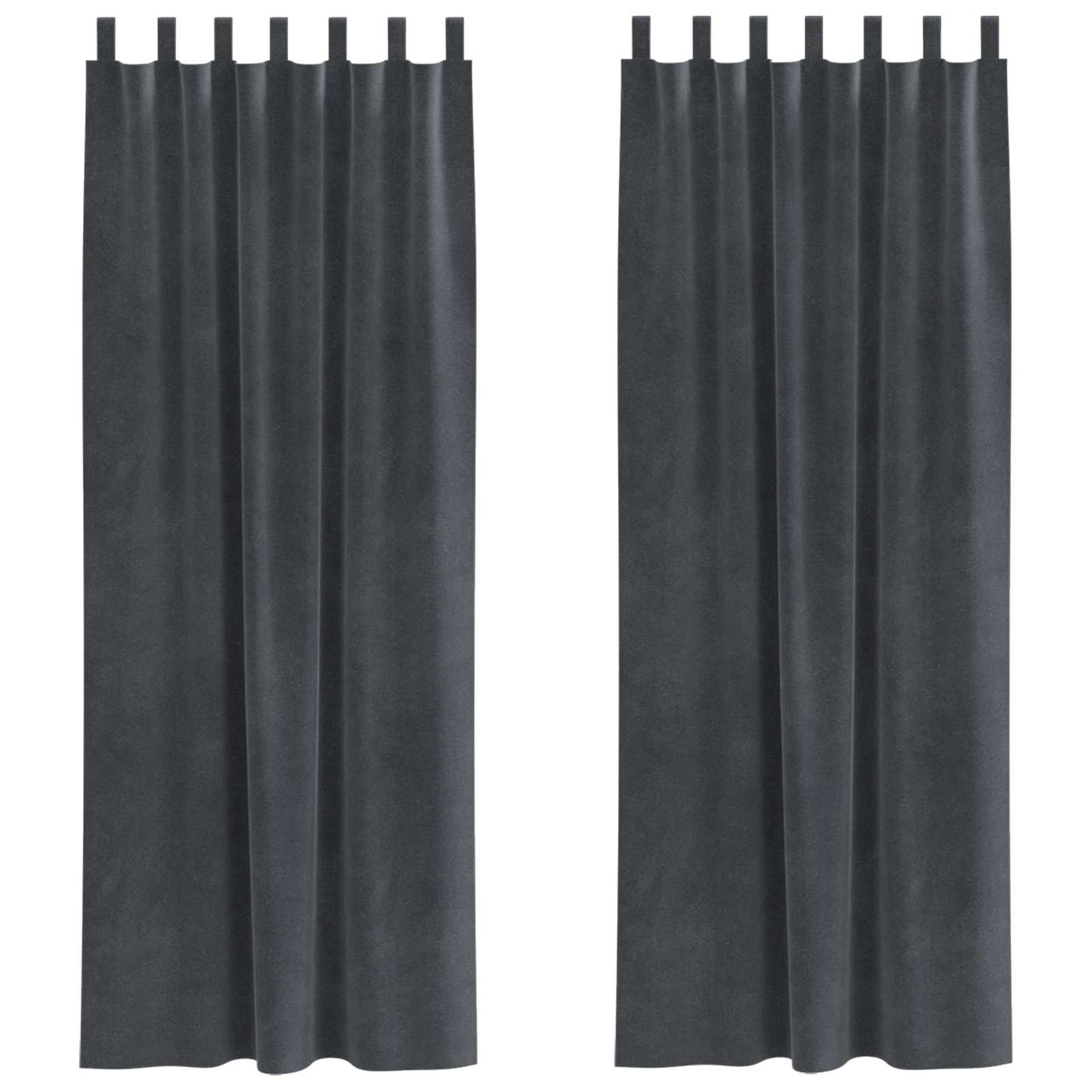Blackout Curtains 2 pcs Light Grey 140 x 260 cm Velvet