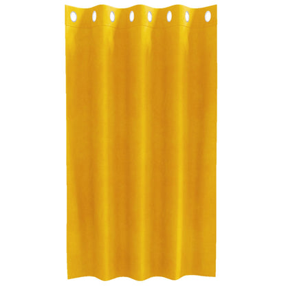 Blackout Curtains 2 pcs Mustard Yellow 140 x 140 cm Velvet