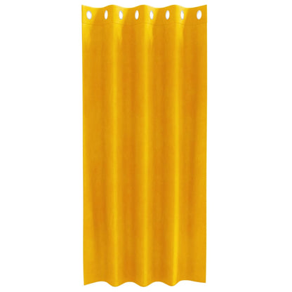 Curtains with Curtains 2 pcs Mustard Yellow 140 x 175 cm Velvet