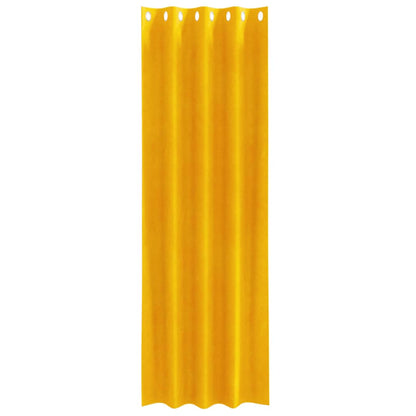 Curtains with Curtains 2 pcs Mustard yellow 140 x 260 cm Velvet