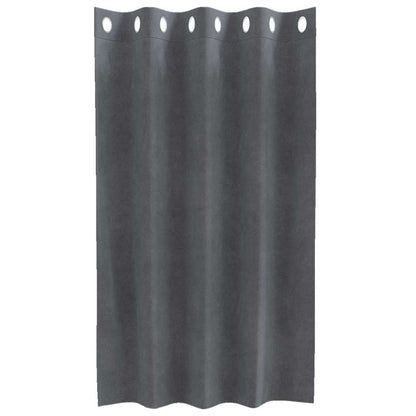 Curtains with Curtains 2 pcs Light grey 140 x 140 cm Velvet