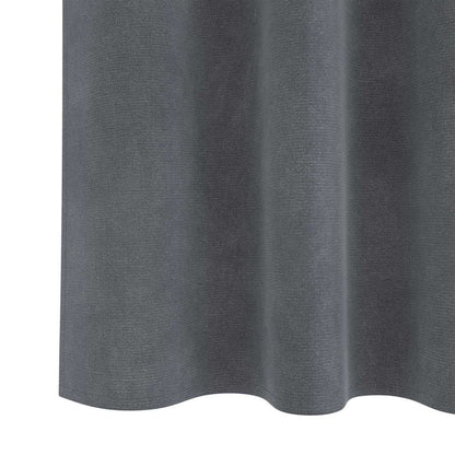 Curtains with Curtains 2 pcs Light grey 140 x 175 cm Velvet