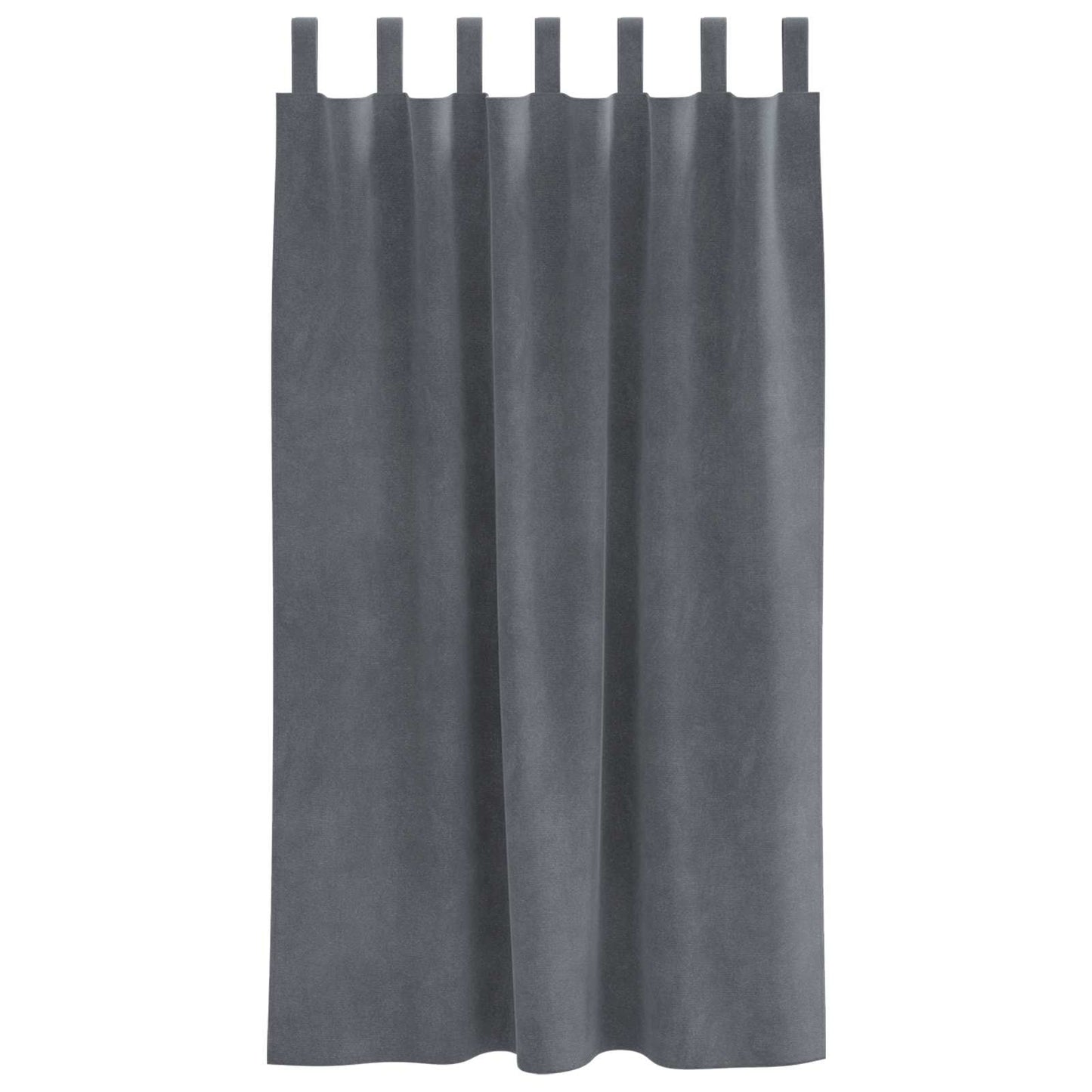 Blackout Curtains 2 pcs Light Grey 140 x 175 cm Velvet