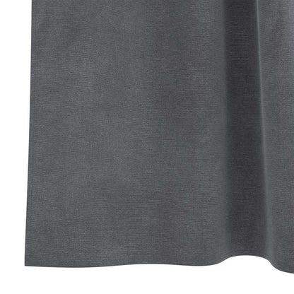 Curtains with Curtains 2 pcs Light grey 140 x 260 cm Velvet