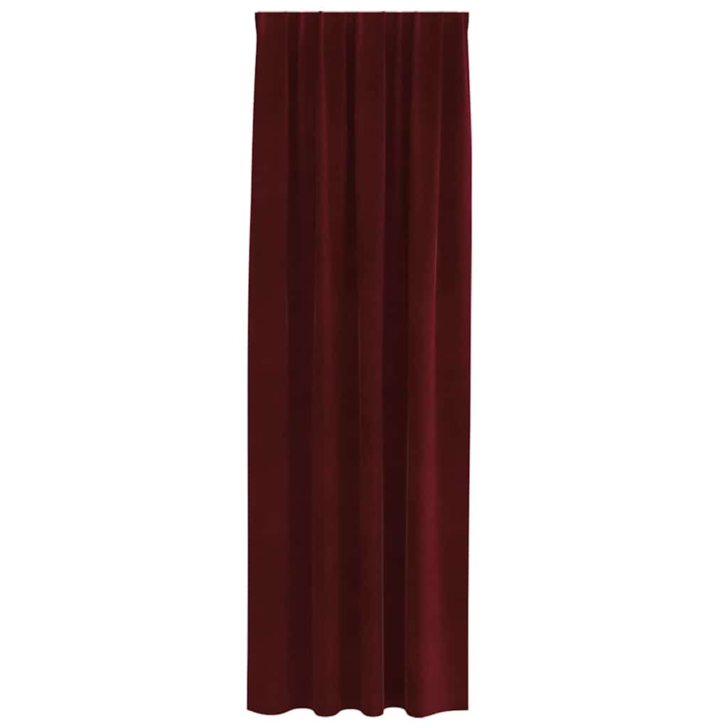 Curtains with Curtains 2 pcs Wine red 140 x 245 cm Velvet