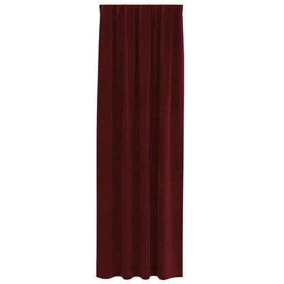 Curtains with Curtains 2 pcs Wine red 140 x 245 cm Velvet