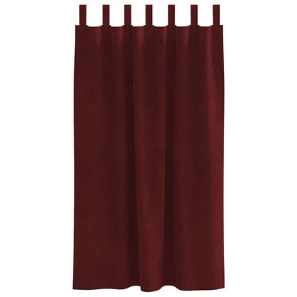 Curtains with Curtains 2 pcs Wine red 140 x 175 cm Velvet
