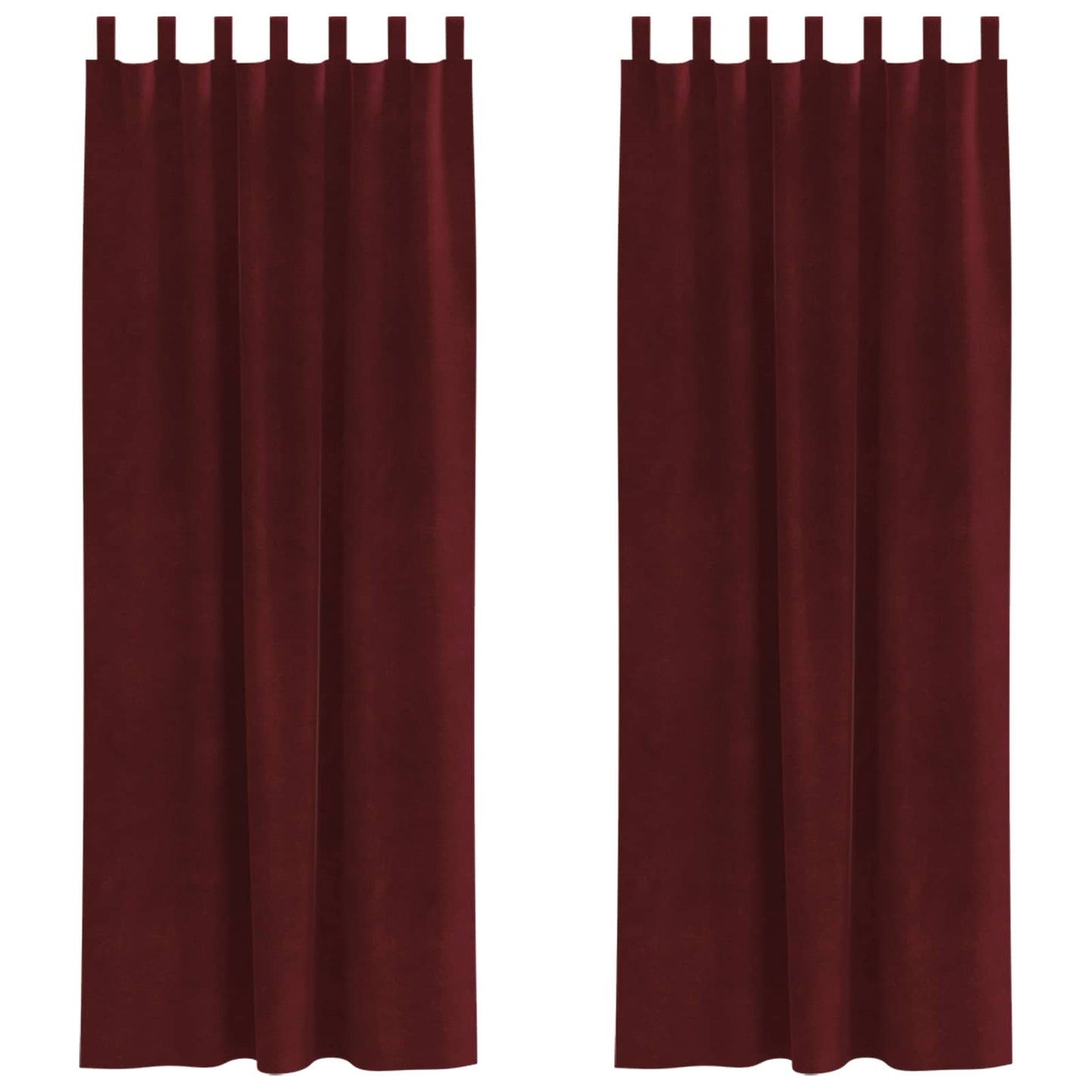 Blackout Curtains 2 pcs Wine Red 140 x 245 cm Velvet