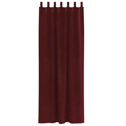 Curtains with Curtains 2 pcs Wine Red 140 x 260 cm Velvet