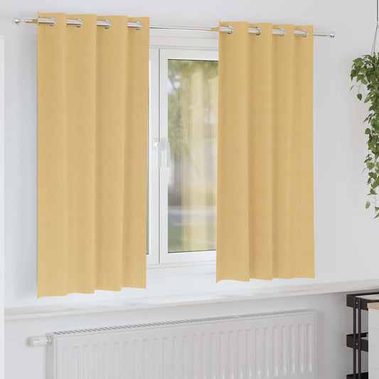 Blackout Curtains with Curtains Beige Polyester
