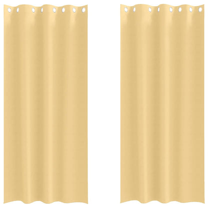 Blackout Curtains with Curtains Beige Polyester