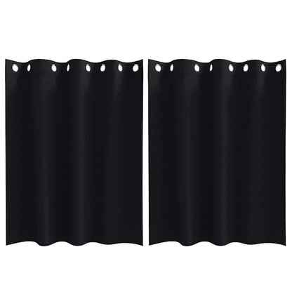 Blackout Curtains with Curtains Black Polyester