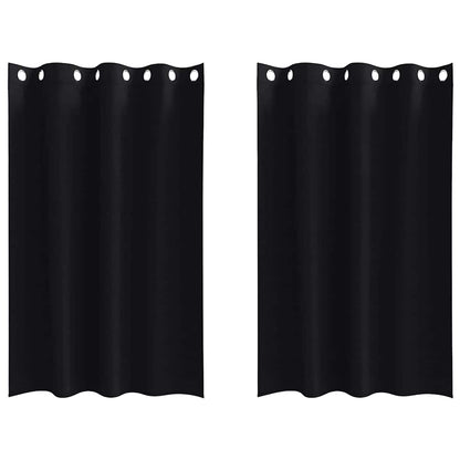 Blackout Curtains with Curtains Black Polyester