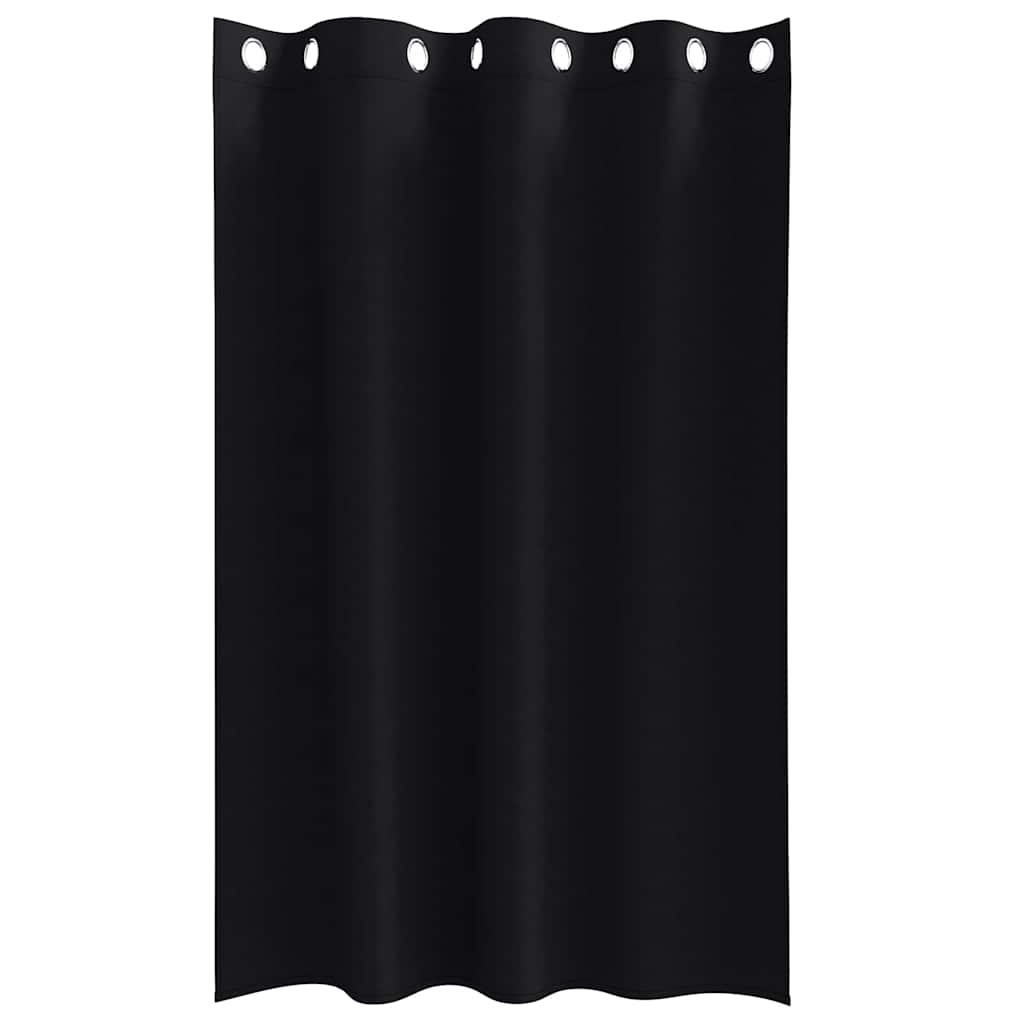 Blackout Curtains with Curtains Black Polyester