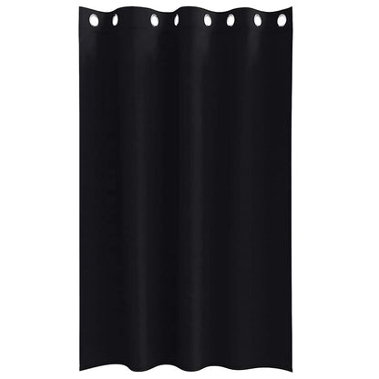 Blackout Curtains with Curtains Black Polyester