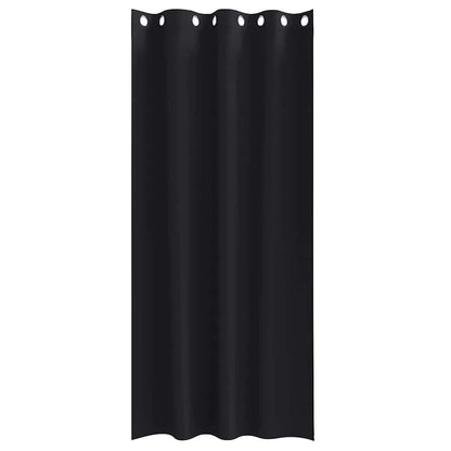 Blackout Curtains with Curtains Black Polyester