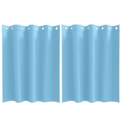 Blackout Curtains with Curtains Light Blue Polyester