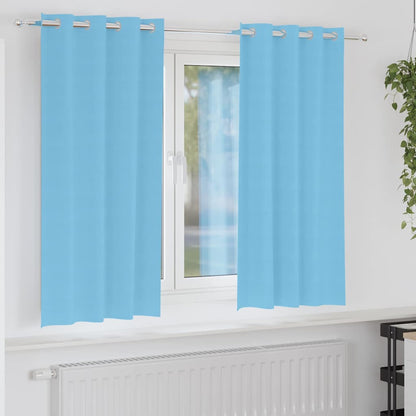 Blackout Curtains with Curtains Light Blue Polyester