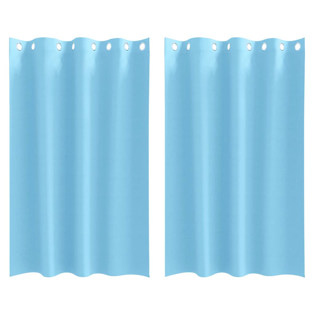 Blackout Curtains with Curtains Light Blue Polyester