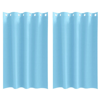 Blackout Curtains with Curtains Light Blue Polyester
