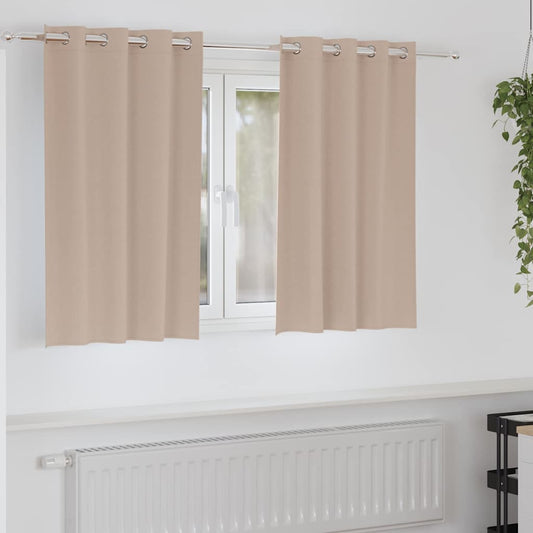 Blackout Curtains with Curtains Taupe Polyester