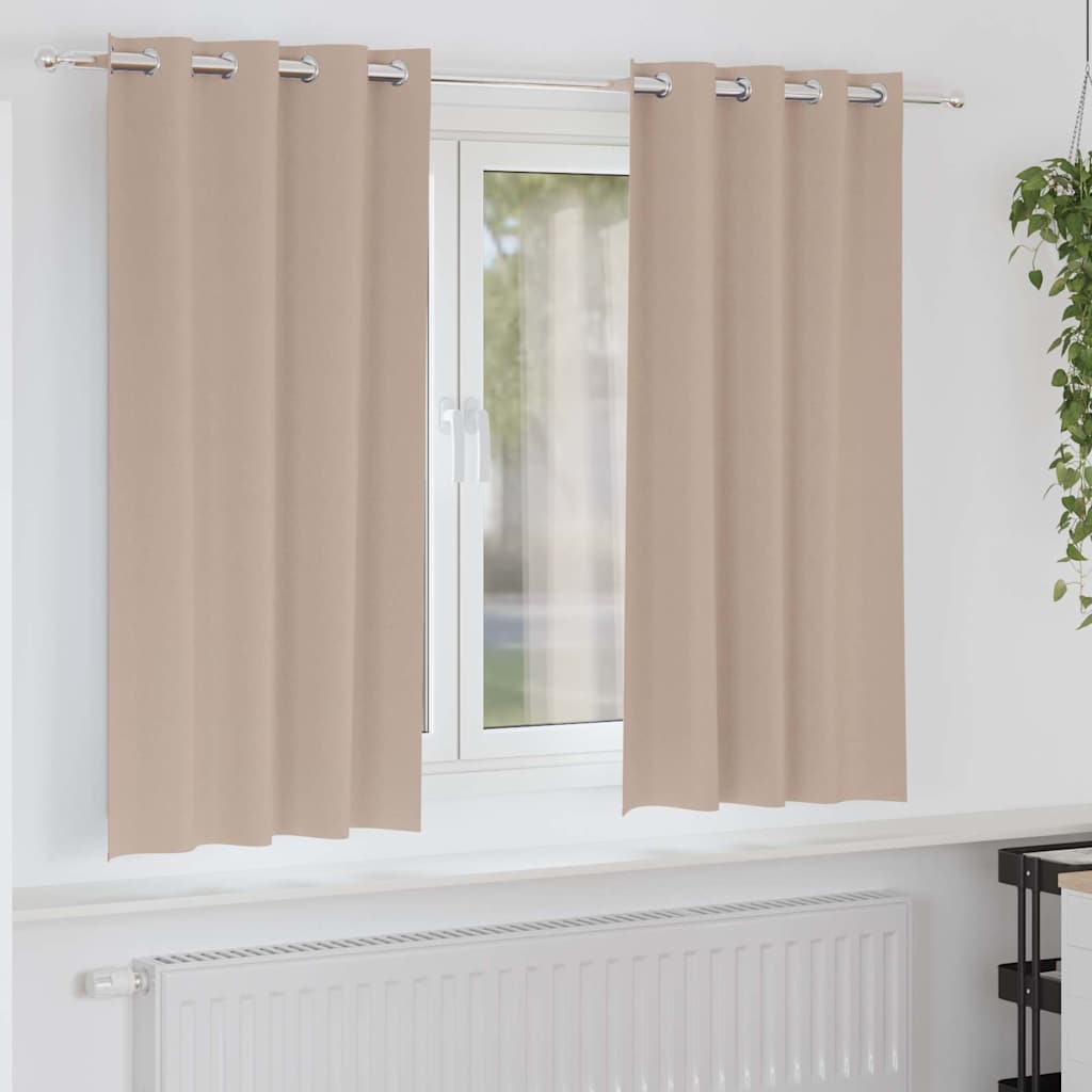 Blackout Curtains with Curtains Taupe Polyester