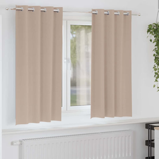 Blackout Curtains with Curtains Taupe Polyester