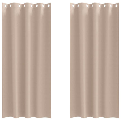 Blackout Curtains with Curtains Taupe Polyester