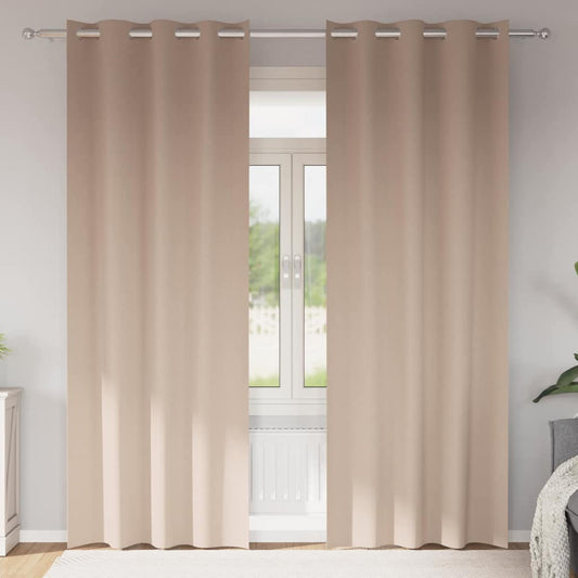 Blackout Curtains with Curtains Taupe Polyester