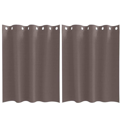 Blackout Curtains with Curtains Dark Brown Polyester