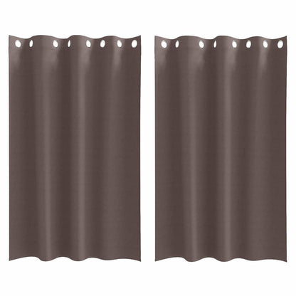 Blackout Curtains with Curtains Dark Brown Polyester