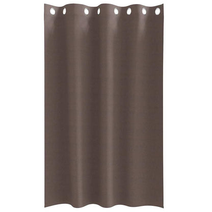 Blackout Curtains with Curtains Dark Brown Polyester