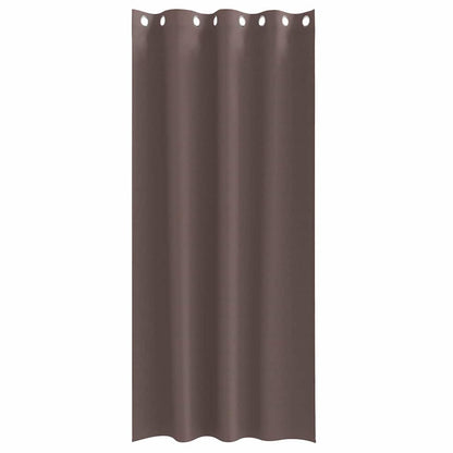 Blackout Curtains with Curtains Dark Brown Polyester