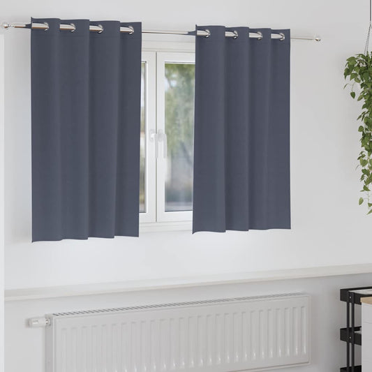 Blackout Curtains with Curtains Anthracite Polyester
