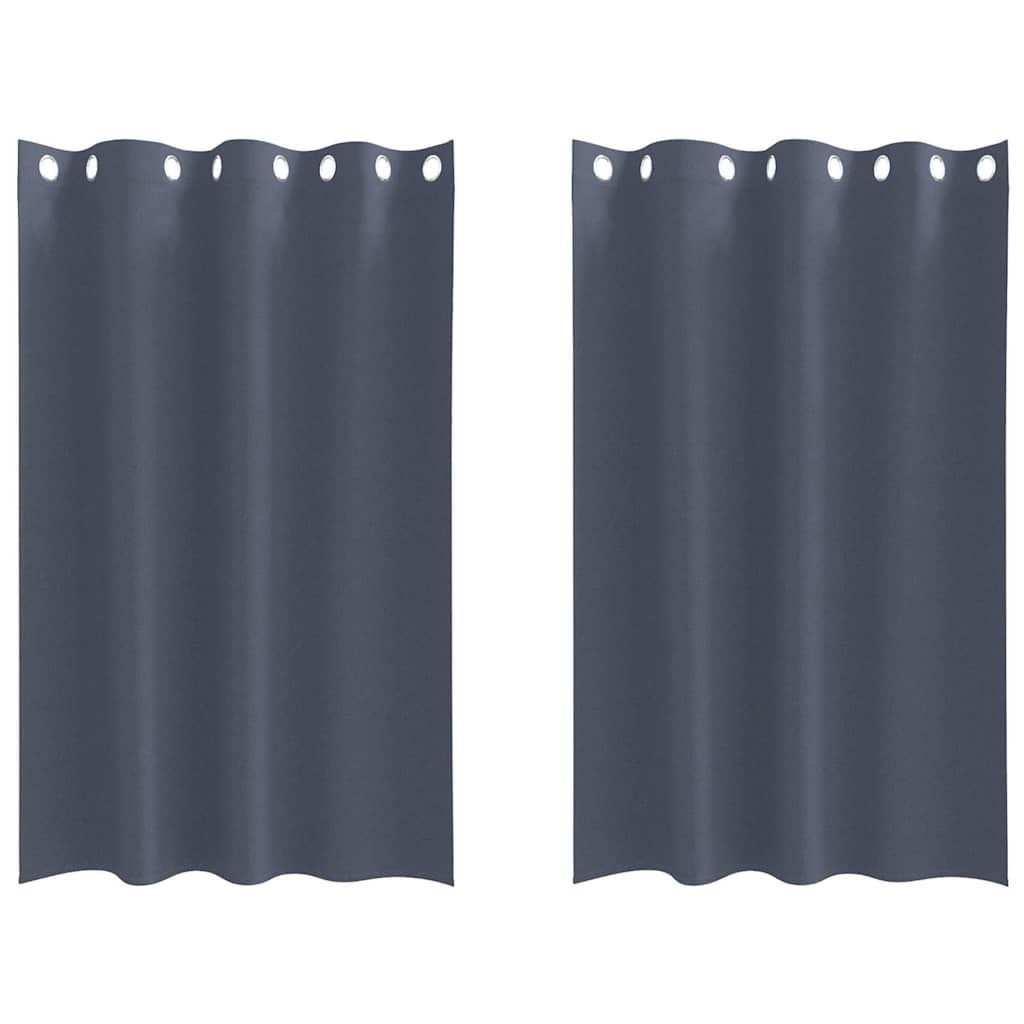 Blackout Curtains with Curtains Anthracite Polyester