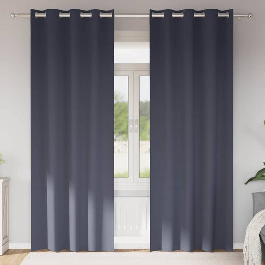 Blackout Curtains with Curtains Anthracite Polyester