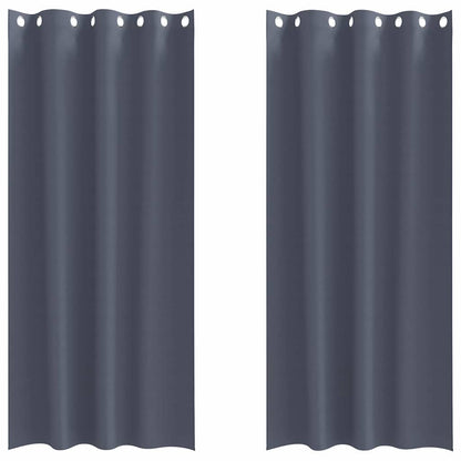 Blackout Curtains with Curtains Anthracite Polyester