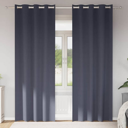 Blackout Curtains with Curtains Anthracite Polyester